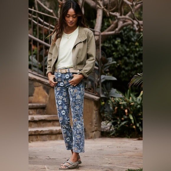 NWT Joe's The Callie High-Rise Cropped Bootcut Jeans Spring Floral Size 27 - Picture 1 of 12
